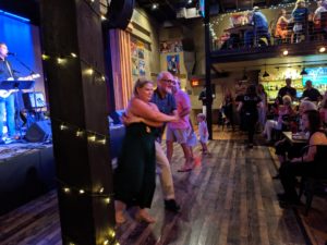 Cat's Ballroom Outing to Lafayette's Music Room Couple from dancing swing at Lafayette's Music Room